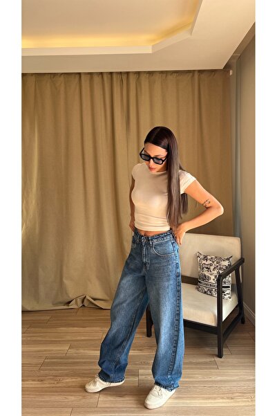 Yüksek Bel Baggy Jean