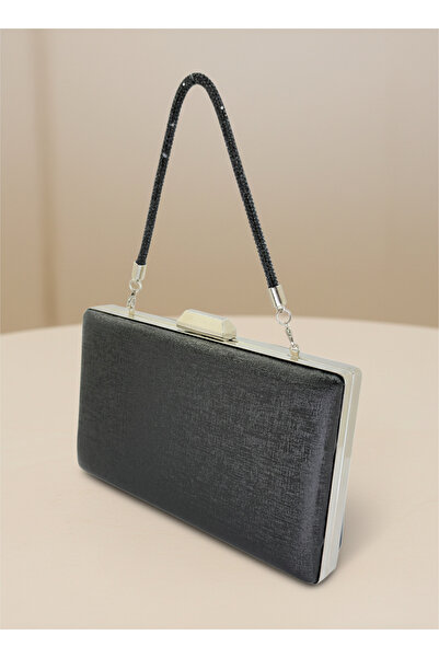 Biçanta Black Color Matte Anti-Scratch Leather Stone Handle Wedding Engagement Graduation