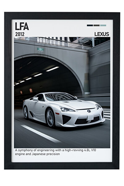 gxe.art Lexus LFA drveni okvirni poster slika – V10 superautomobil