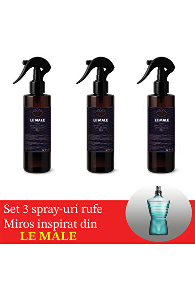Zanira Set of 3 x Zanira Laundry Spray, 200 ml, Scent Inspired by Le Male