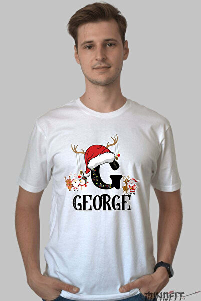 GILDAN Tricou Craciun George Litera G Cu Reni Si Mosul Barbat