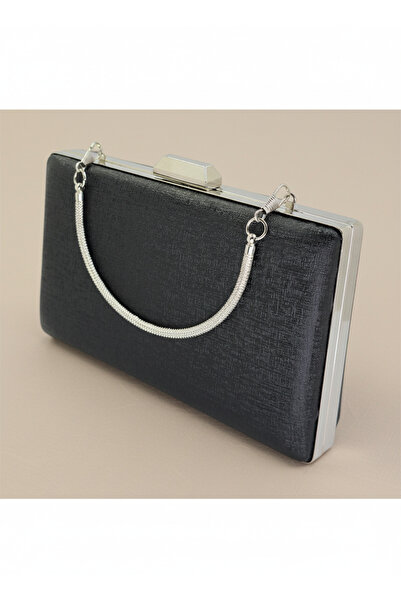 Biçanta Black Color Matte Anti-Scratch Leather Metal Handle Wedding Engagement Graduation