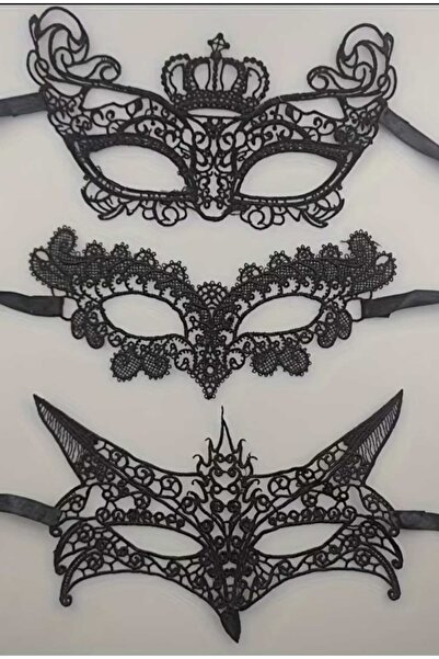 modares 3 Adet Dantel Maske Göz Maskesi Cosplay Gotik Kostüm Cadılar Bayramı ...