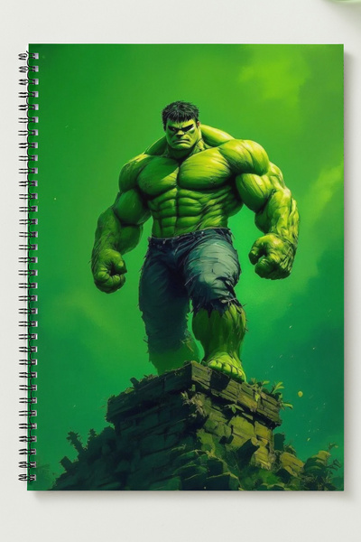 BLACKONECLASS دفتر ملاحظات HULK A5 بغلاف معدني حلزوني سميك من الورق المقوى بد...