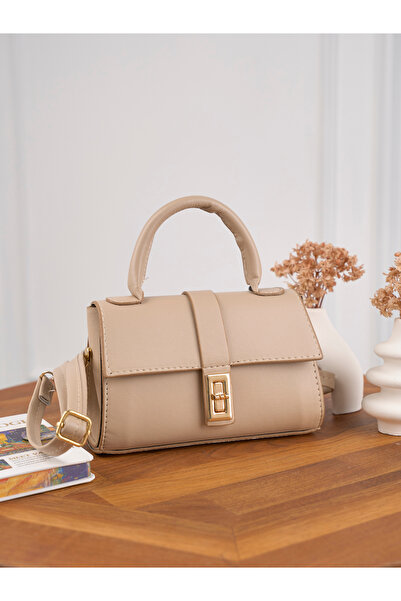 Rivina Women's Mini Lock Detailed Crossbody Hand and Shoulder Bag