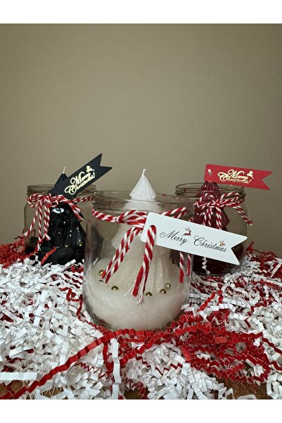 Auralux Consept Cam Kavanozda Yılbaşı Noel Ağacı Mum Tekli