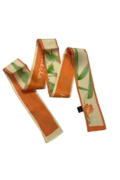 OMG Natural silk scarf, 6 x 125 cm, iris