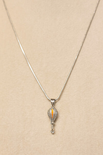 Lanuna Gümüş Sıcak Hava Balonu Figürlü Zirkon Taşlı Kolye