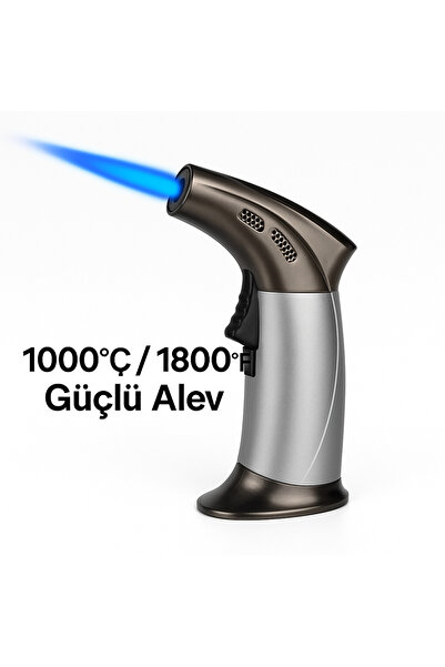 Janissary Doldurulabilir Büyük Boy Pürmüz Alev Çakmak 1300 Derece Profesyonel...