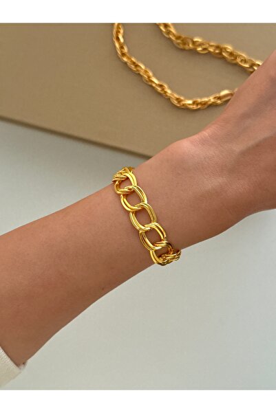 YOUES JEWELRY Jeweler Model Chain Gold Women's Bracelet