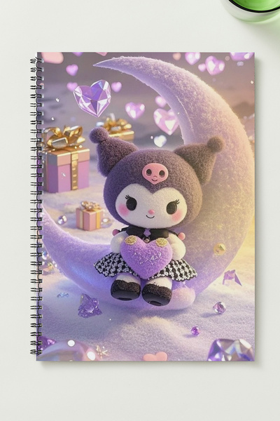 BLACKONECLASS KUROMİ A5 Metal Spiralli Çizgisiz Sert Kapak KUROMİ Defter