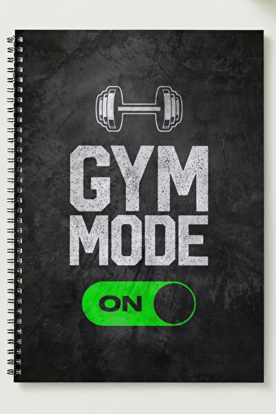 BLACKONECLASS دفتر ملاحظات GYM MODE A5 بغلاف معدني حلزوني من الورق المقوى غير...
