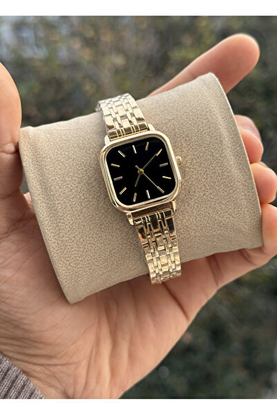 Tulpar ساعة يد نسائية مربعة بتصميم بسيط من سلسلة New Season Trend Series