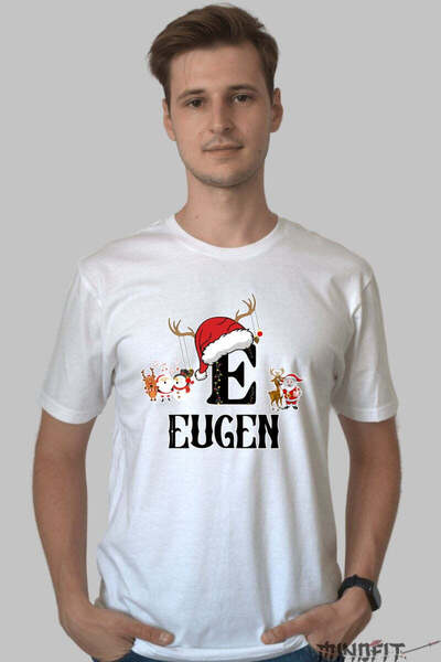 GILDAN Tricou Craciun Eugen Litera E Cu Reni Si Mosul Barbat