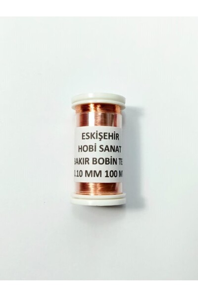 Eskişehir hobi sanat 0.10 Mm 100 Metre Emaye Kaplı Bakır Bobin Teli 0.1 Mm