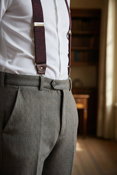 CROATE Kahverengi Askılı Tokalı Kemer