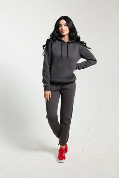 fh fashionhere Women's Hooded Kangaroo Pocket 3 Thread Fleece Inside Soft Tracksuit Set