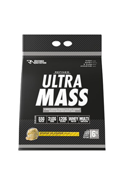 Refined Nutrition Ultra Mass 6kg – Banana Milkshake | High-Calorie Advanced Mass Gainer for Size