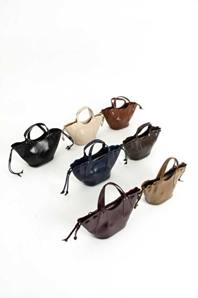 ÖZÜM TAKI Women's Handbag and Shoulder Bag Mink Burgundy