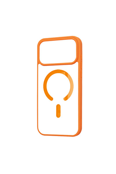 Apple Husa CrystalMag » iPhone 17 Pro Max, Hybrid, Hard MagCase, UltraClear, ORANGE