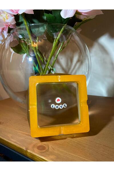 Epokc ''Love'' Yazılı Küllük | Hediyelik Küllük | Dekoratif Küllük | Epoksi T...