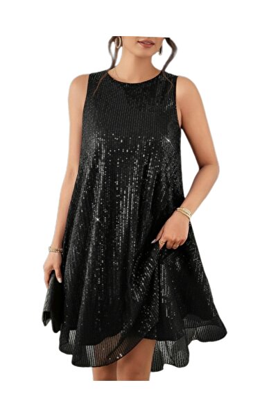 Mefa basic Kadın yılbaşı abiye mezuniyet payetli astarlı mini elbise