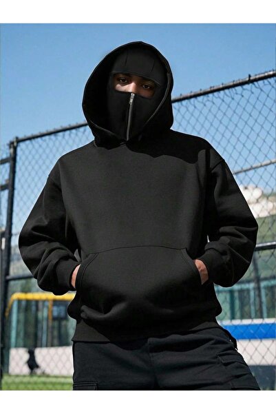 LAYORA Double Layer K Hooded Zippered Sweatshirt for Men,