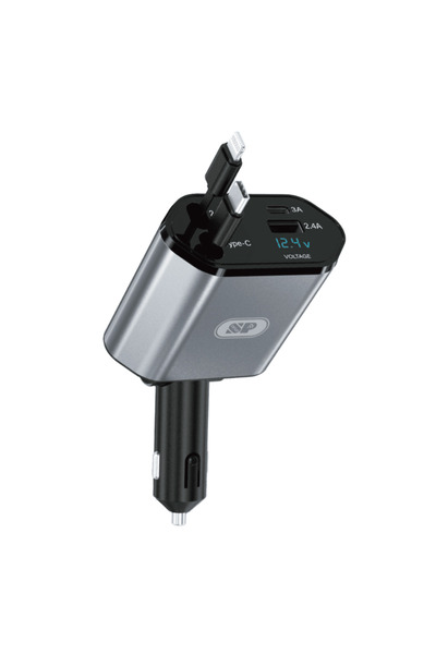 SP Multi-port car charger with 2 cables and 2 ports