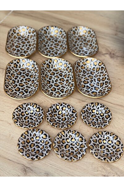 Hediye Köşkü مجموعة عرض ليوبارد مكونة من 12 قطعة لـ 6 أشخاص