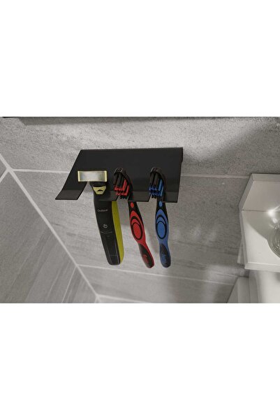 ESC STEEL ÇOK AMAÇLI BANYO ASKI APARATI SİYAH ( 2 ADET VİDA DÜBEL DAHİL ) PAS...