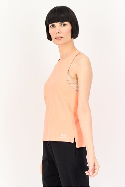 Under Armour Women Loose Fit Sleeveless Rush Energy Training Tank Top, Neon Orange