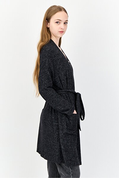 aerie Women Textured Belted Cardigans, Black