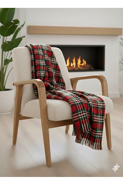 SEVHOME CONCEPT Valentine's Day Special Red Plaid Soft Tv Blanket 130X170 cm