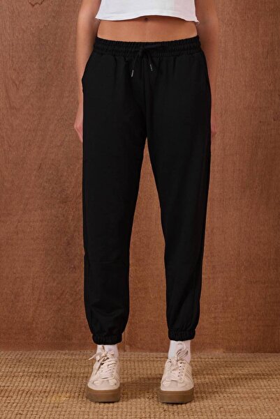 CELITA Women's Elastic Waistband Pocketed Lace-Up Sweatpants