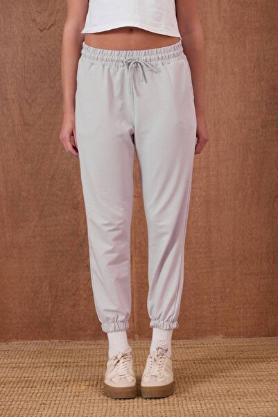 CELITA Women's Elastic Waistband Pocketed Lace-Up Sweatpants