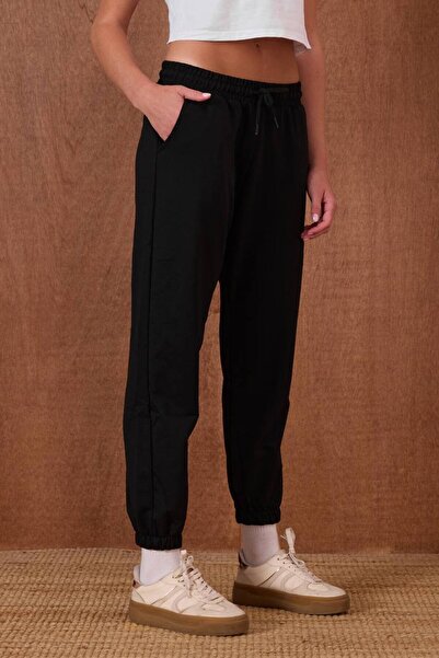 CELITA Women's Elastic Waistband Pocketed Lace-Up Sweatpants