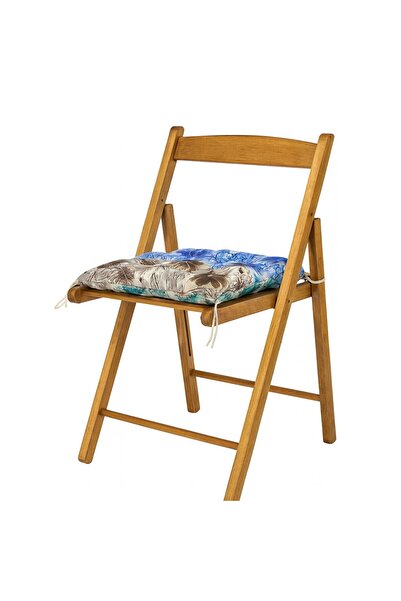 BAYÇAĞRI Bağcıklı Dolgulu Minder Sandaliye Minderi 40*40 4'lü Karışık Renk