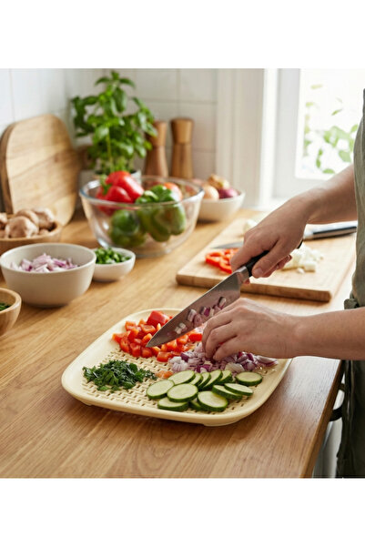 Berina home Süzgeçli Kesim Panosu Kesme Tahtası Kesim Matı %100 Yerli Üretim ...