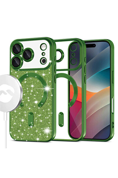 Apple Husa MagSparks » iPhone 17 Pro Max, Glitter, Dual Layer, Lens Cover, De...