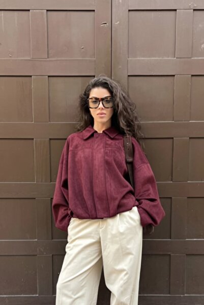 Perryes Women's Premium Suede Epaulet Bomber Jacket