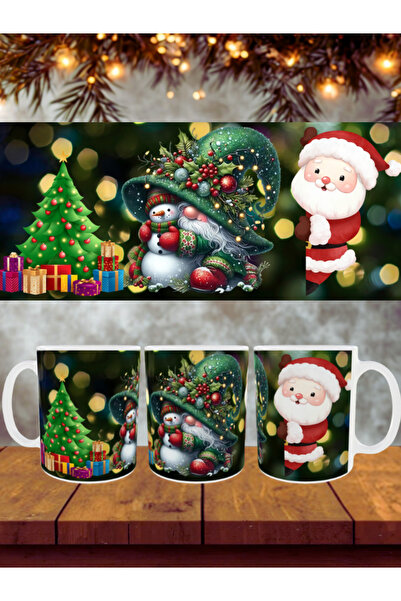 HobiShop New Year Themed Fully Coated Gift Porcelain Mug Cup Model 54