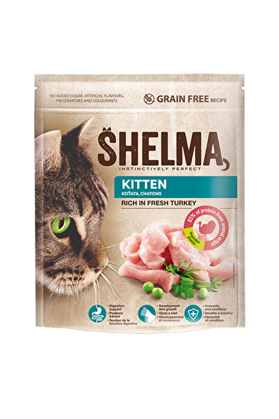 SHELMA 750gr İthal Tahılsız Glutensiz Yavru Kedi Maması %41 Hrană pentru piso...