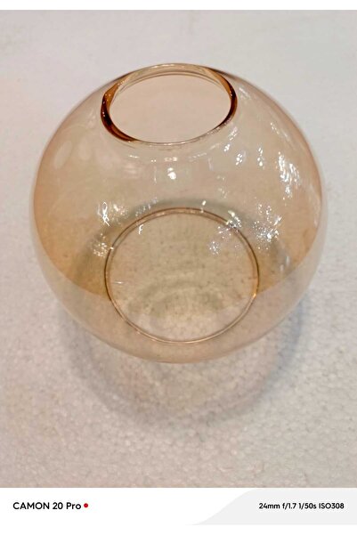 ADA AVİZE Bal Rengi Büyük Top Fanus Avize Camı ( BOY 14CM-ÇAPI 14 CM)