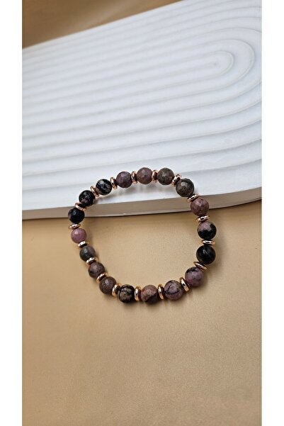 AURA سوار من حجر الرودونيت الطبيعي