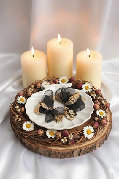 Dorvina Black Tulle Lotus Earrings Gold Color Brass Women's Jewelry