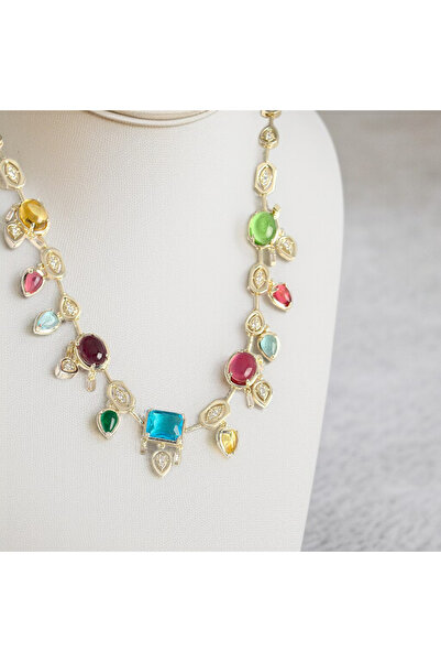 REBORN DESIGN Vip Series Women's Necklace with Colorful Zircon Stone