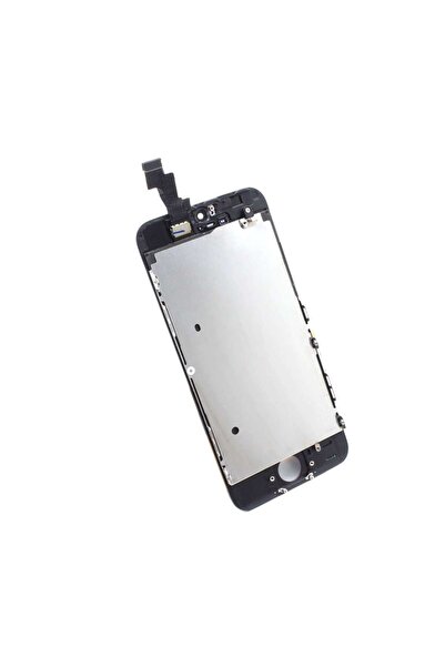 iphone Συμβατή οθόνη 5SE LCD μαύρη με μεταλλική πλάκα και σύνδεσμο