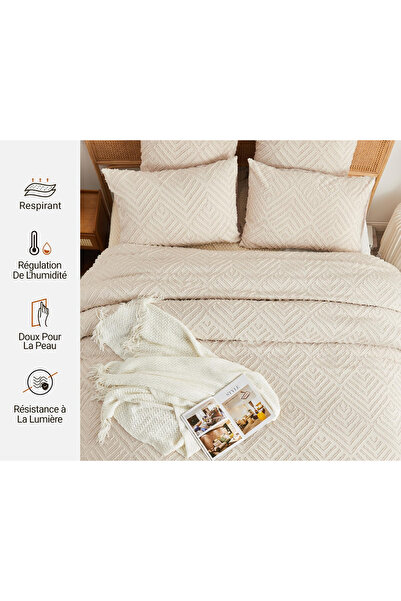 OEM Cream bed linen, duvet cover 260x240 cm with 2 pillowcases 65x65 cm