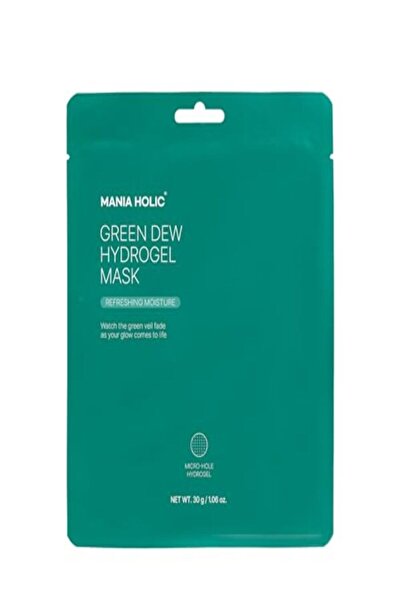 MANIA HOLIC قناع هيدروجيل الندى الأخضر، قناع نباتي للوجه مع أوراق النيم وCICA...