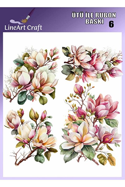LİNEART Ütü ile Rubon Baskı Transfer Kağıdı No:RB6-30x30cm